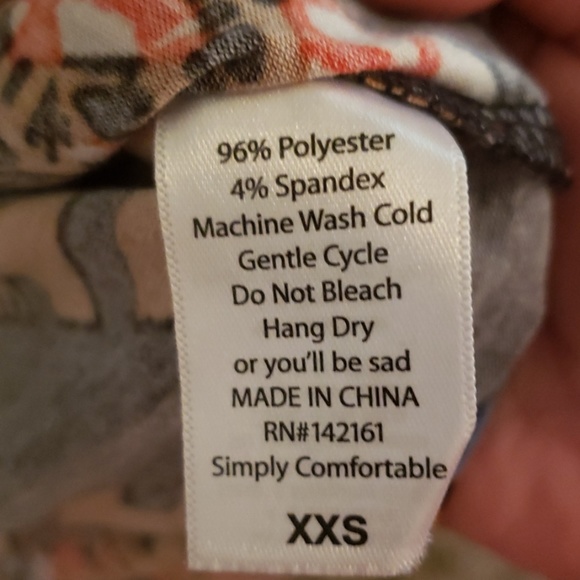 Lularoe Irma Tunic size XXS unusual pattern - Picture 4 of 4